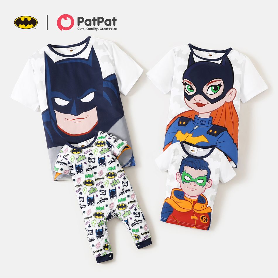 Batman Family Matching Graphic White Short-sleeve T-shirts White