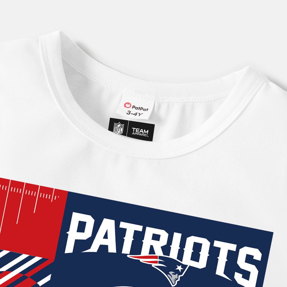 NFL Family Matching Patriots Short-sleeve  Cotton Tee White big image 6