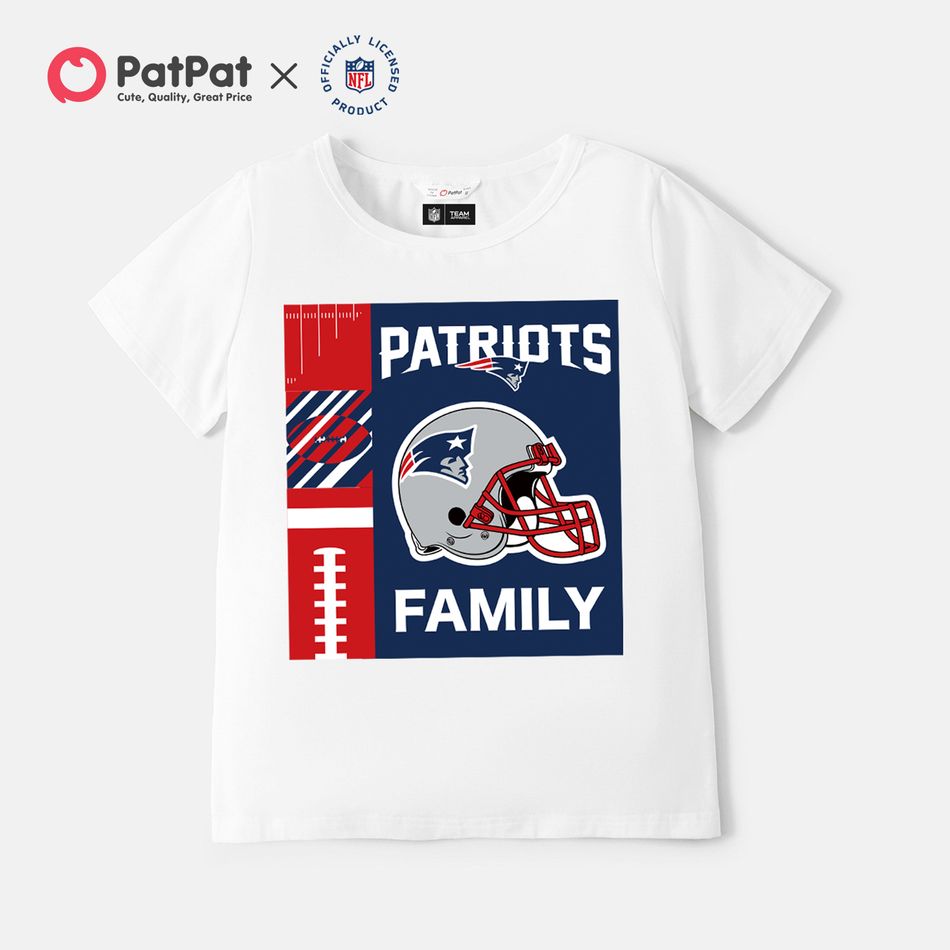 NFL Family Matching Patriots Short-sleeve Cotton Tee White big image 3