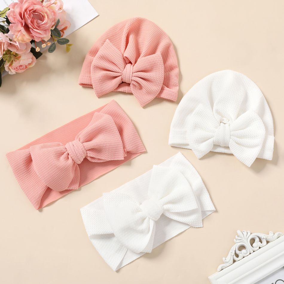 1Pc Solid Bow Decor Headband or Hat for Mom and Me Rose Gold big image 7