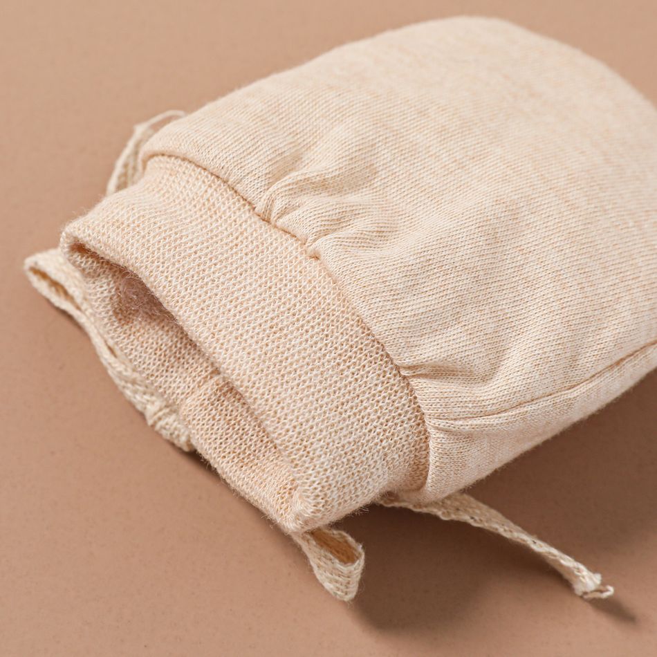 100% Cotton Baby Breathable Anti-scratch Glove Khaki big image 9