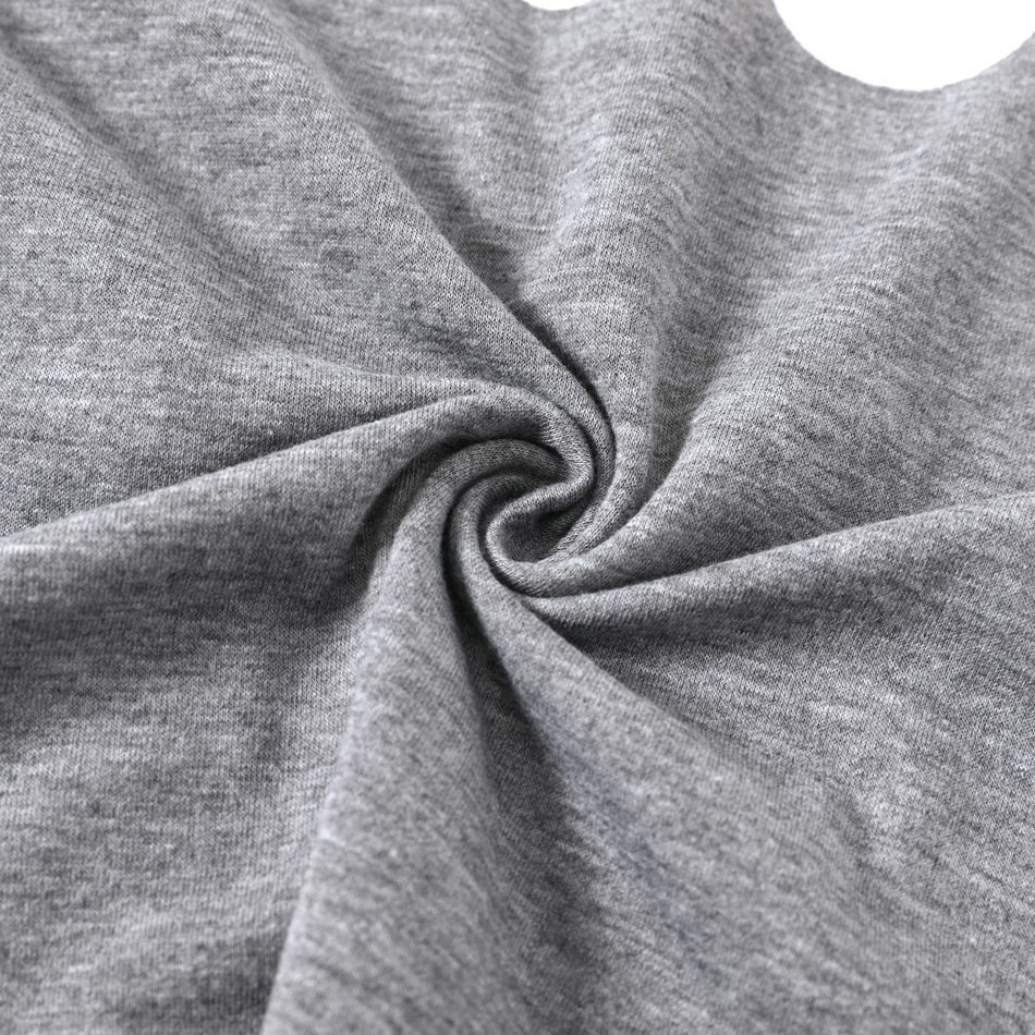 Family Matching Letter and Koala Print Long-sleeve Pajamas Sets (Flame Resistant) Grey big image 10