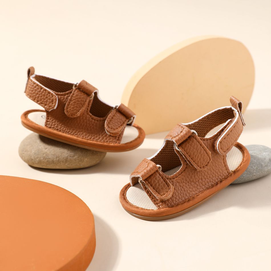 Baby / Toddler Textural Open Toe Sandals Prewalker Shoes Brown big image 1