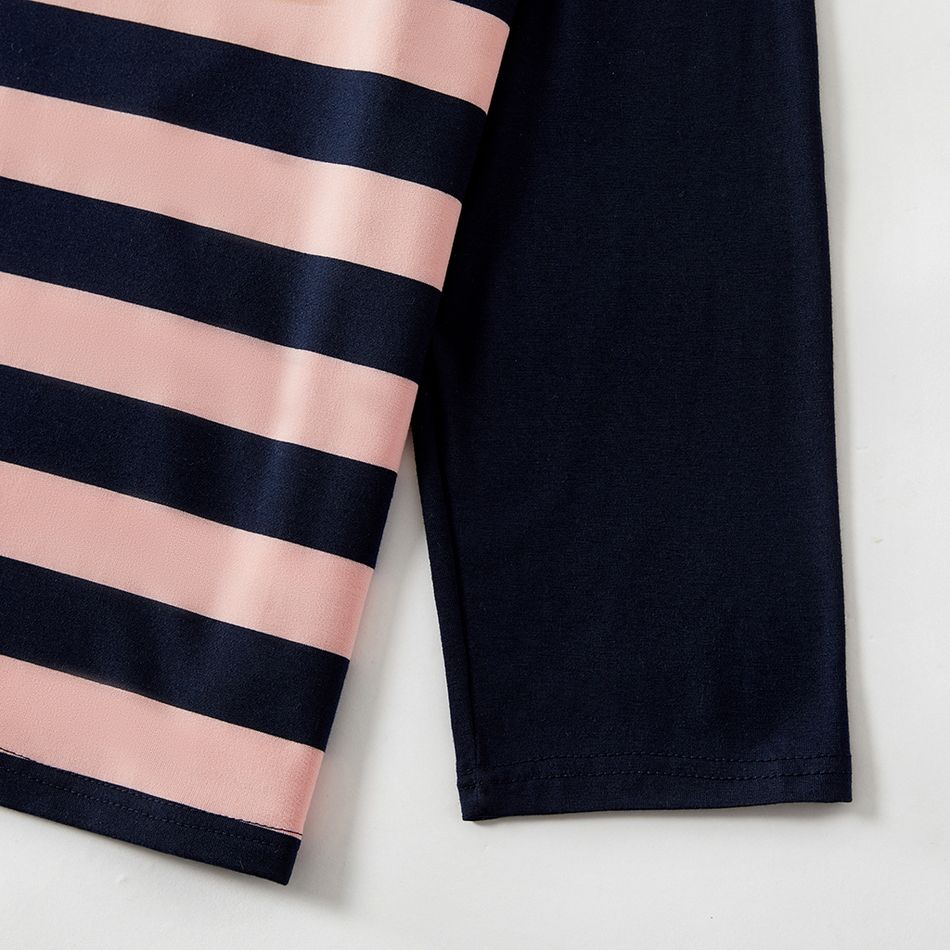 Family Matching Striped Lapel Long-sleeve Dresses and Raglan-sleeve Polo Shirts Sets COLOREDSTRIPES big image 10