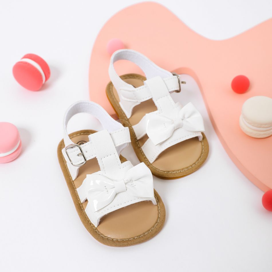 Baby / Toddler Bowknot Decor White Sandals Prewalker Shoes White