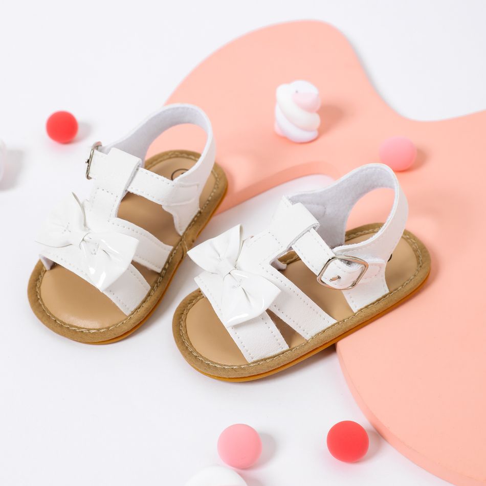 Baby / Toddler Bowknot Decor White Sandals Prewalker Shoes White big image 2