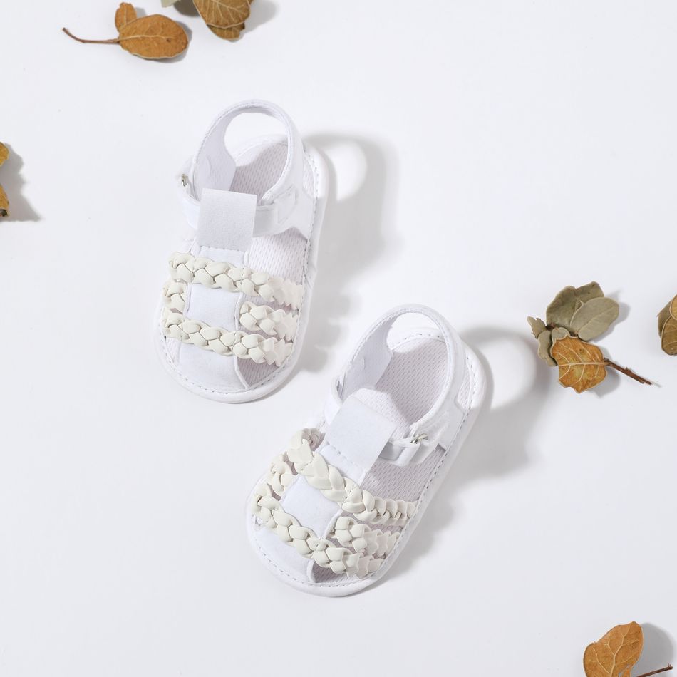 Baby / Toddler Braided Vamp Prewalker Shoes White big image 3