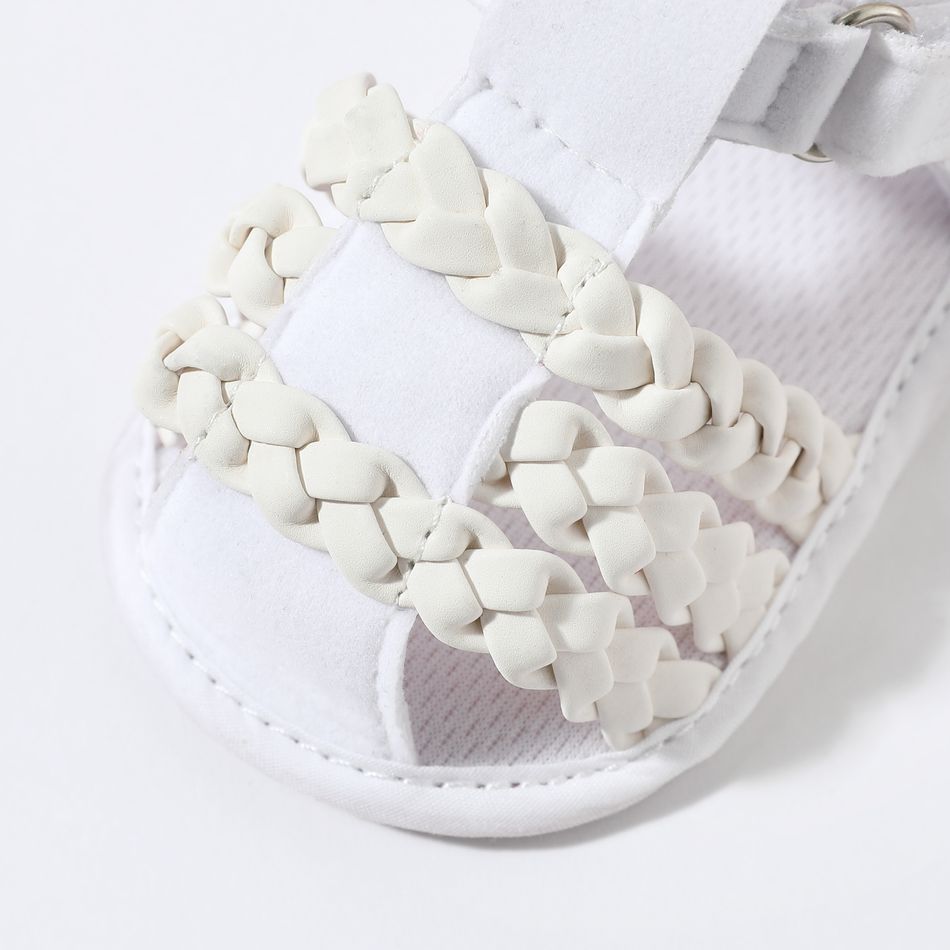 Baby / Toddler Braided Vamp Prewalker Shoes White big image 4