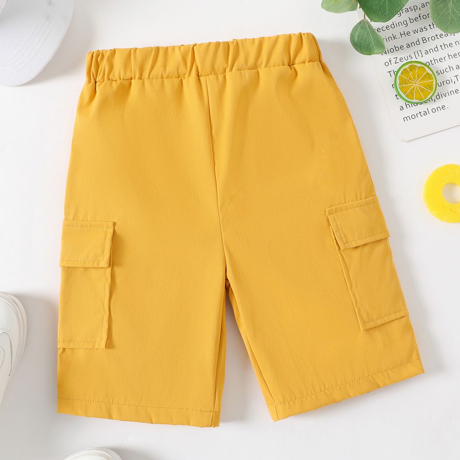 طفل رضيع بلون جيب تصميم جيب السراويل المرنة الأصفر