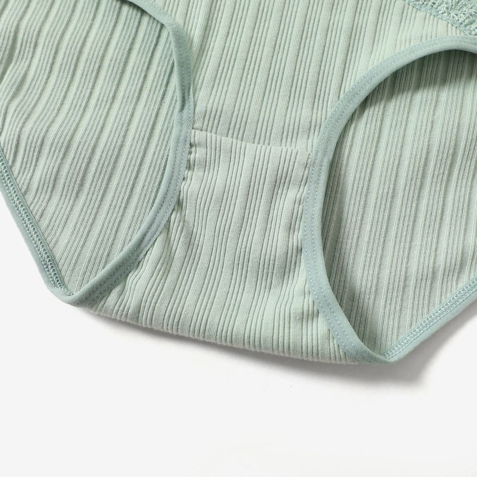 Maternity Color Block Plain Underwear Green big image 8