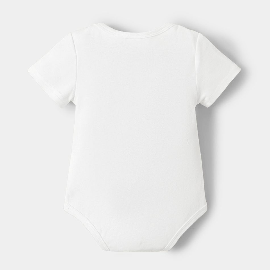 Baby Shark Baby Boy/Girl Cotton Short-sleeve Graphic Romper White big image 3