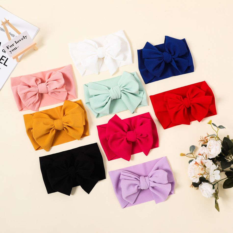 Solid Bowknot Headband for Girls White big image 7