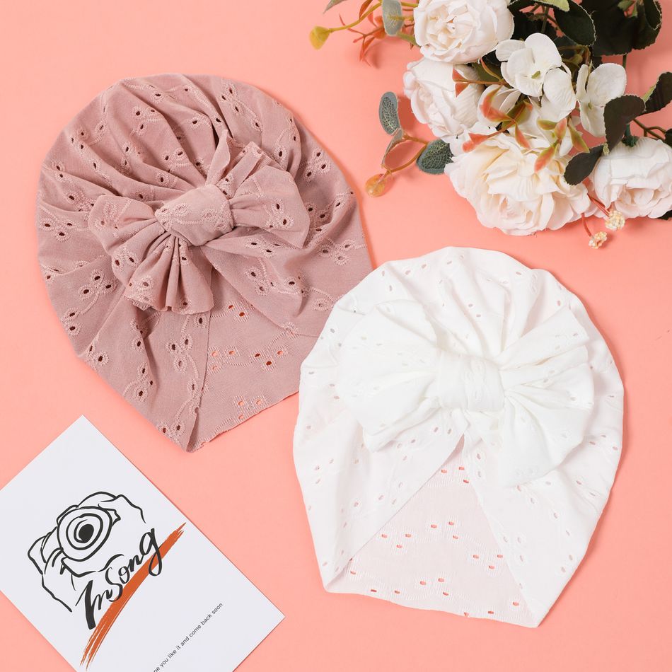 Baby / Toddler Schiffy Bow Embroidery Hat White big image 5