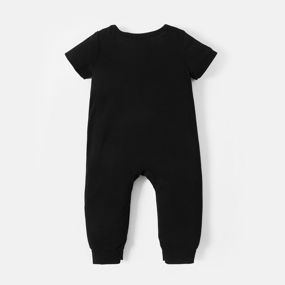 Harry Potter Baby Boy/Girl Graphic Short-sleeve Jumpsuit Black big image 2