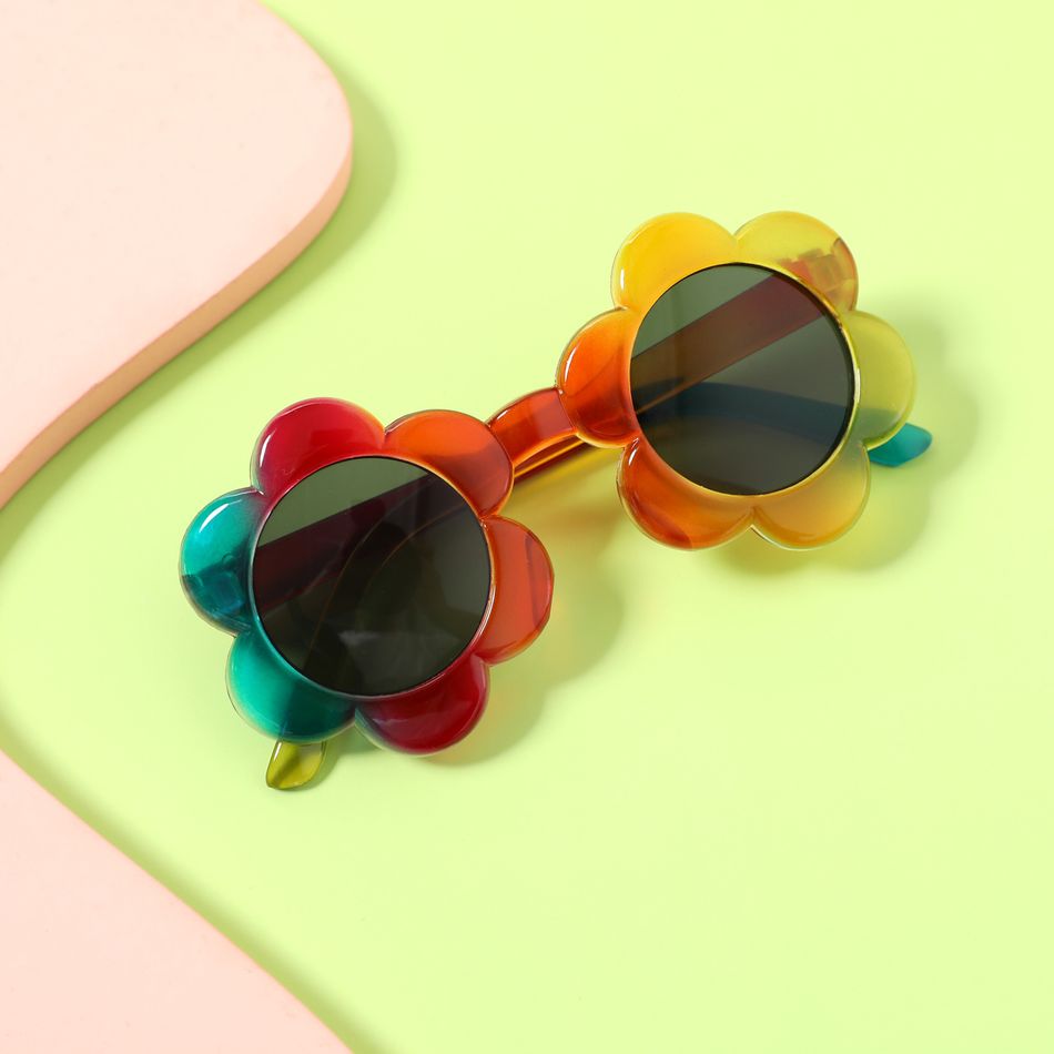 Baby / Toddler Colorful Sun Flower Shape Decorative Glasses Grey