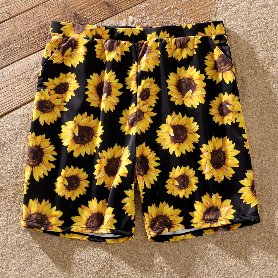 Look de família Plantas e flores tropicais Conjuntos de roupa para a família Fato de banho Amarelo big image 8