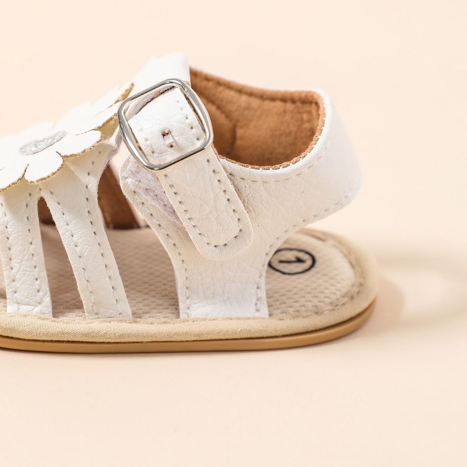 Baby / Toddler Floral Decor Sandals Prewalker Shoes White big image 6