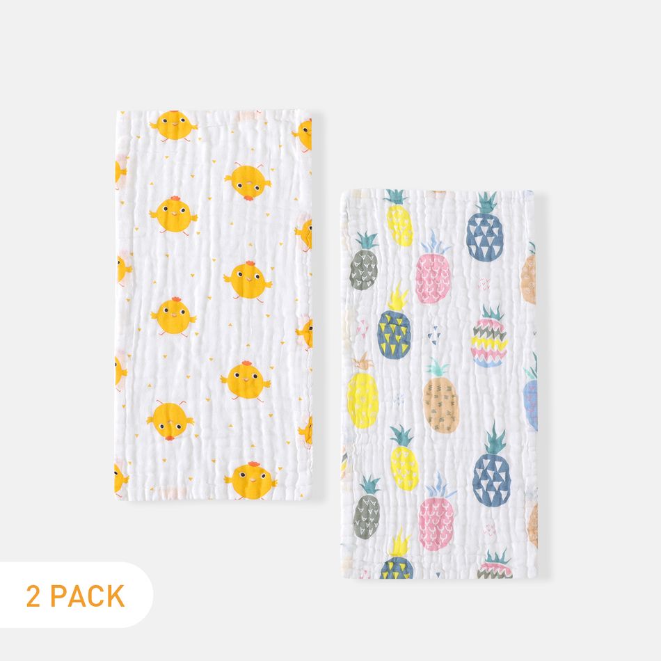 2 pacotes de toalha de bebê 100% algodão toalha de rosto absorvente macio de alta densidade de 6 camadas Cor-A big image 10