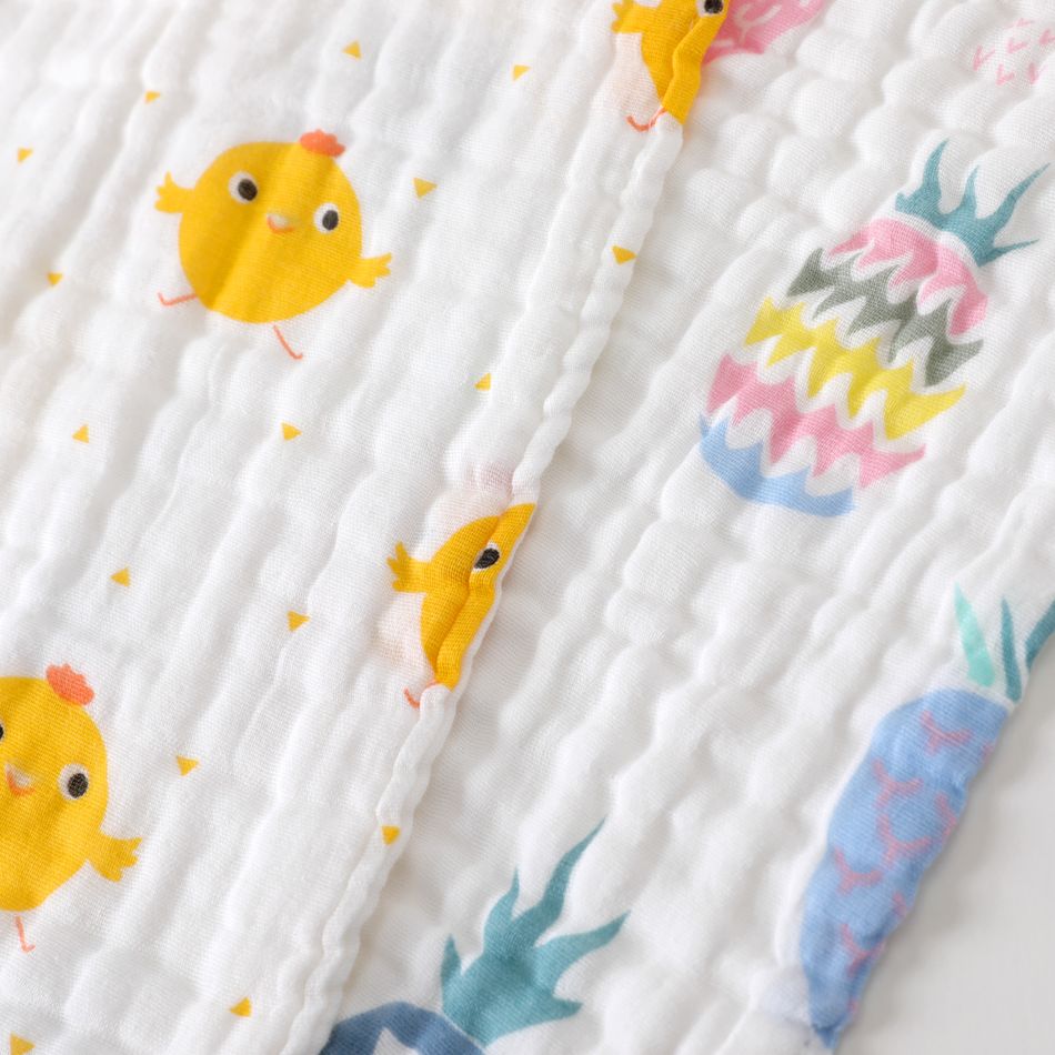 Confezione da 2 asciugamani per neonati in cotone 100% ad alta densità Asciugamano per il viso assorbente morbido a 6 strati per bambini Colore-A big image 12