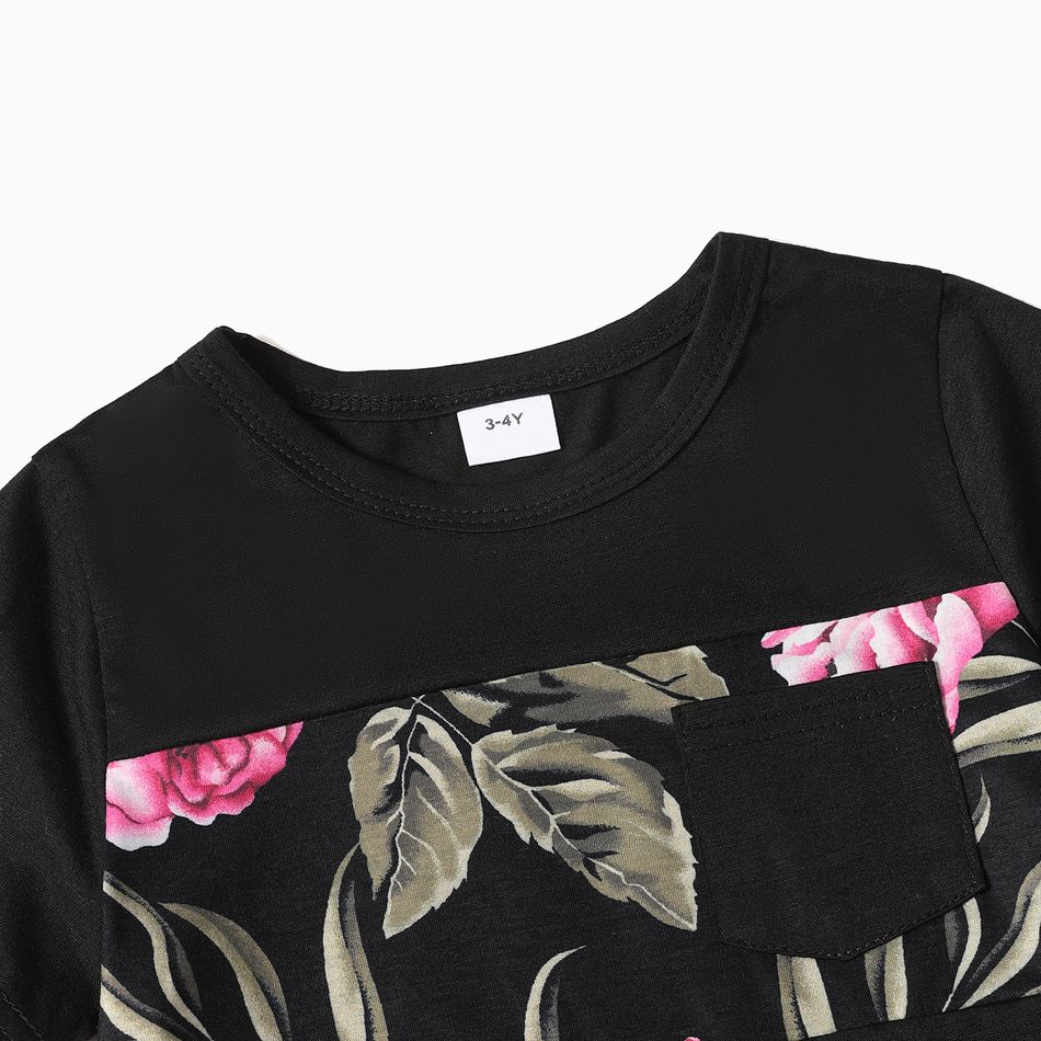 Look de família Flor grande Tira para pendurar Conjuntos de roupa para a família Conjuntos Preto big image 10