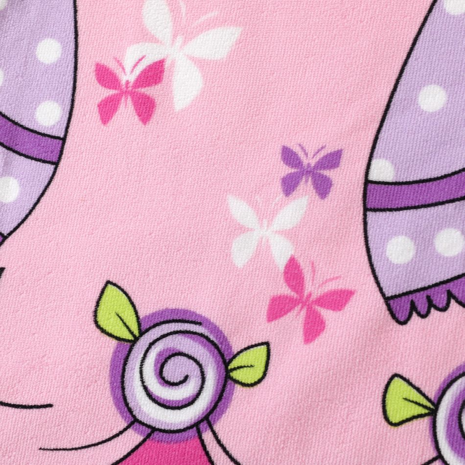 Toalha infantil padrão de desenho animado cobertores de toalha de banho Toalha infantil roupão de banho toalha de banho doméstica Rosa big image 3