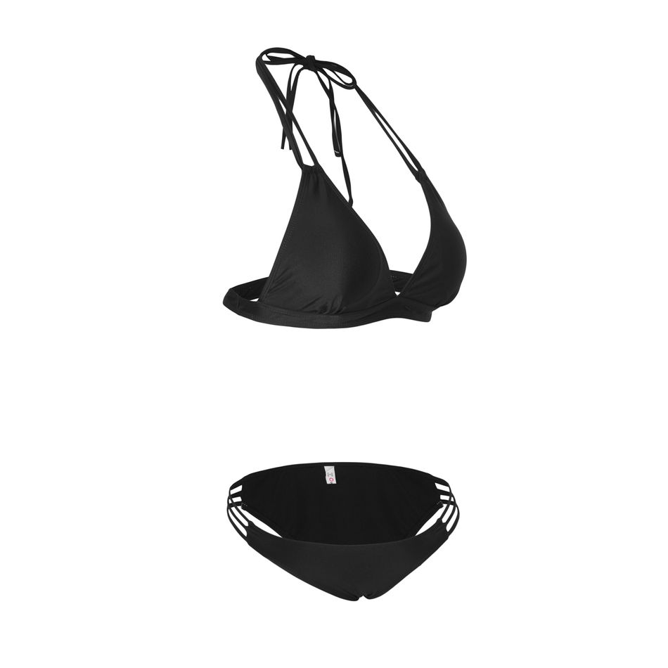 الأمومة الأسود الرسن مثلث ثونغ ملابس السباحة بيكيني / الأمومة الأبيض schiffy التفاف عقدة التستر تنورة أسود