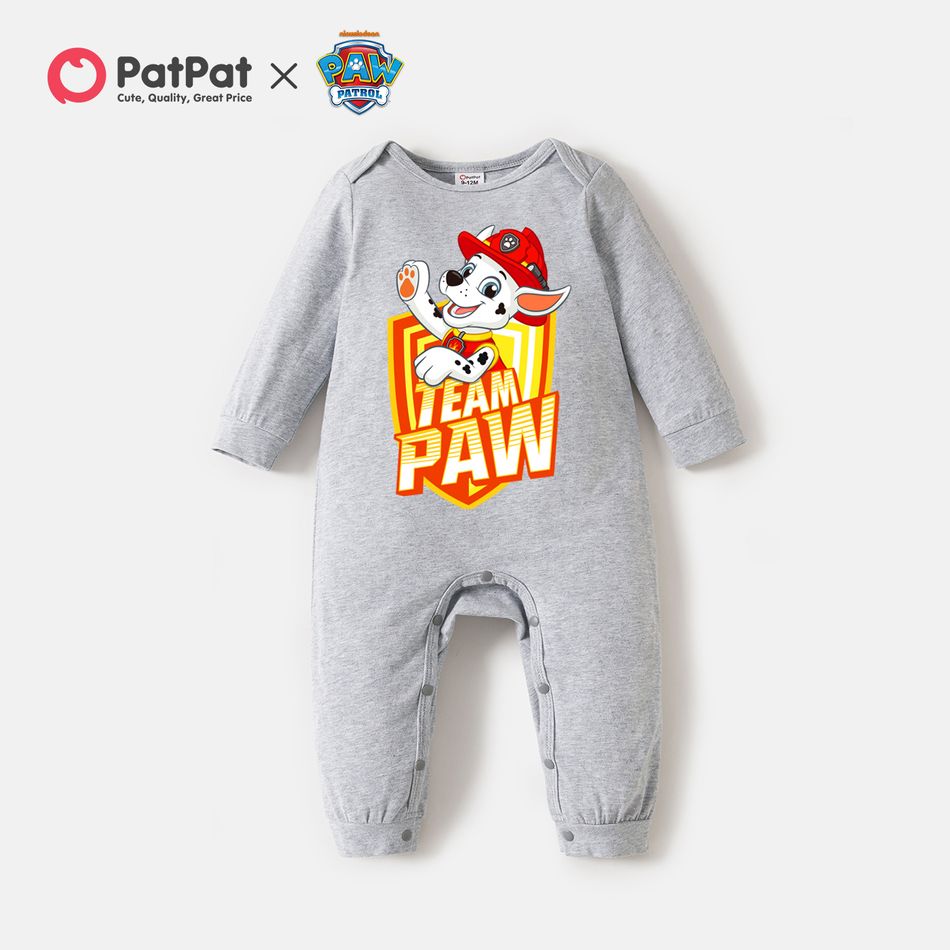 PAW Patrol Family Matching 100% Cotton Long-sleeve Graphic Grey Sweatshirts Light Grey big image 12