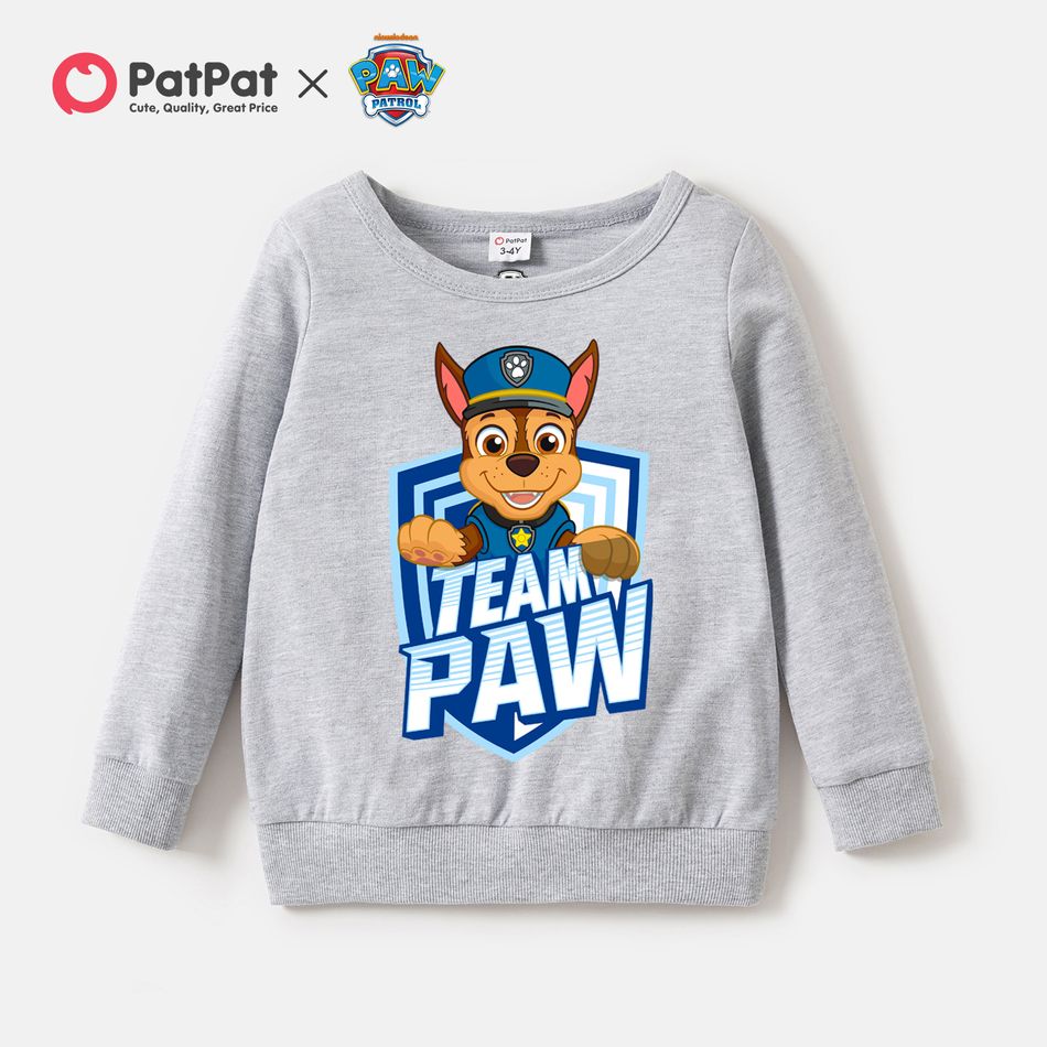PAW Patrol Family Matching 100% Cotton Long-sleeve Graphic Grey Sweatshirts Light Grey big image 9