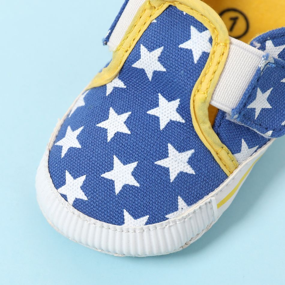 Baby / Toddler Stars Print Soft Sole Velcro Prewalker Shoes Blue big image 3