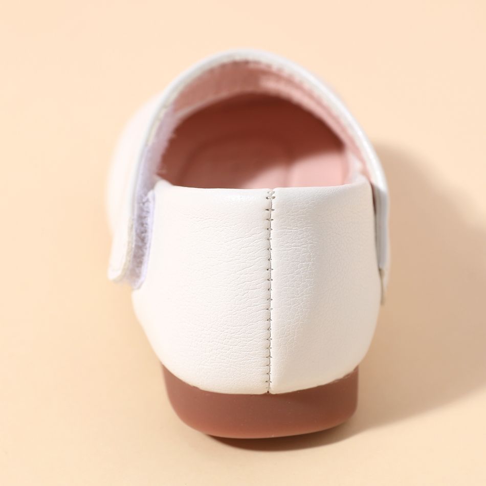 حذاء ماري جين أبيض بسيط للأطفال الصغار أبيض big image 4