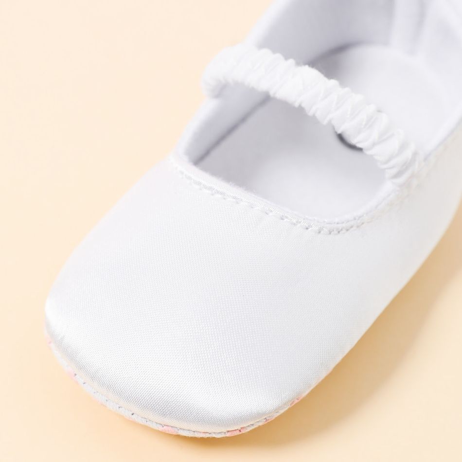 طفل / طفل رضيع القوس الديكور الخلفي أحذية مطاطية بيضاء المعمودية أبيض big image 4