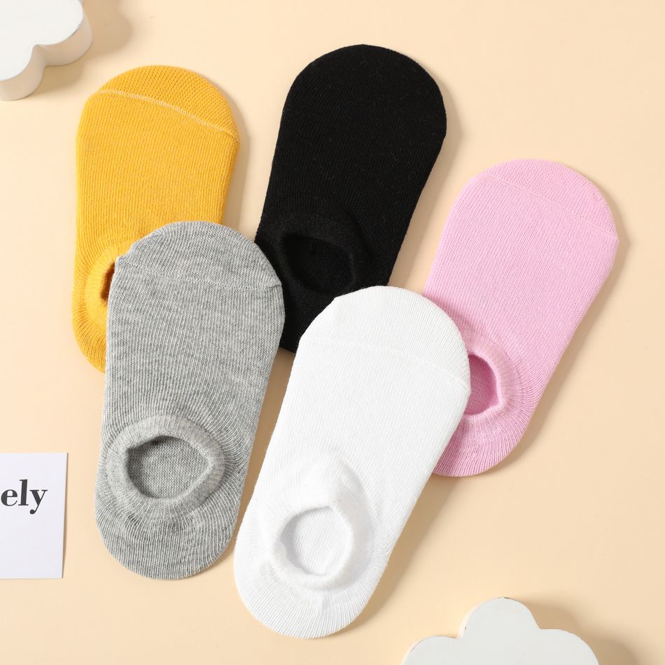 5-pairs Baby / Toddler / Kid Simple Solid Ankle Socks Multi-color