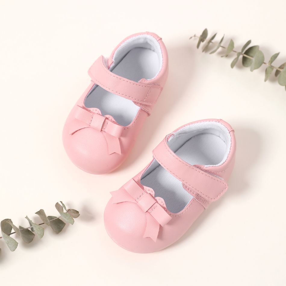 Baby / Toddler Bow Decor Pink Prewalker Shoes Pink big image 2