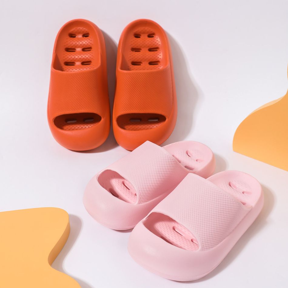 Toddler / Kid Soft Sole Solid Slippers Beach Shoes Orange big image 3