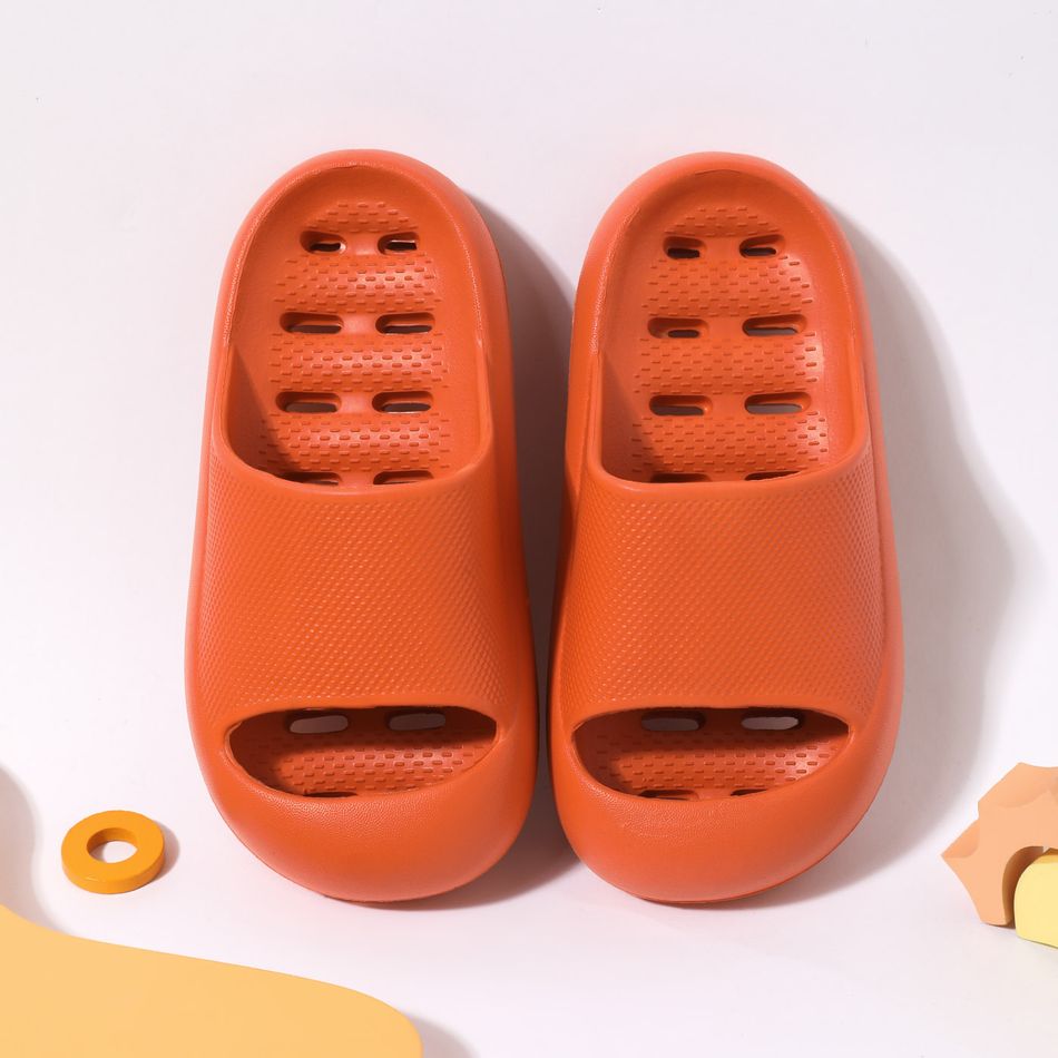 Toddler / Kid Soft Sole Solid Slippers Beach Shoes Orange big image 2