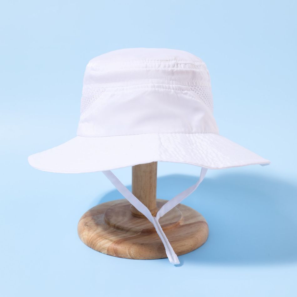 Baby / Toddler Solid Breathable Visor Bucket Hat White