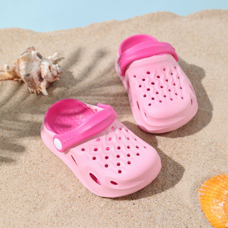 sapatos de praia para criança / criança com buraco rosa Rosa big image 2