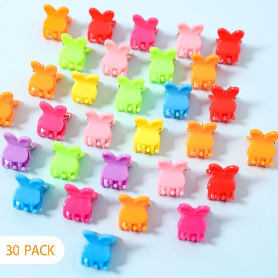 30-pack Multicolor Little Bunny Hair Claw for Girls Multi-color