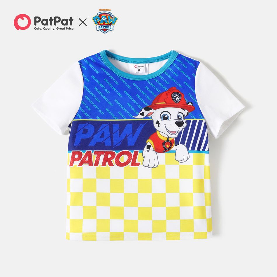 PAW Patrol Toddler Boy Letter Print Colorblock Short-sleeve Tee Blue