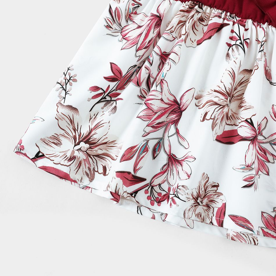 Look de família Tira para pendurar Conjuntos de roupa para a família Tops vinho vermelho big image 7