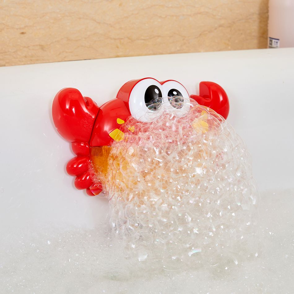 Baby Bath Bubble Crab Toy Bathtub Bubble Toy Bubble Maker with Nursery Rhyme Baby Kids Happy Bath Time Red big image 9
