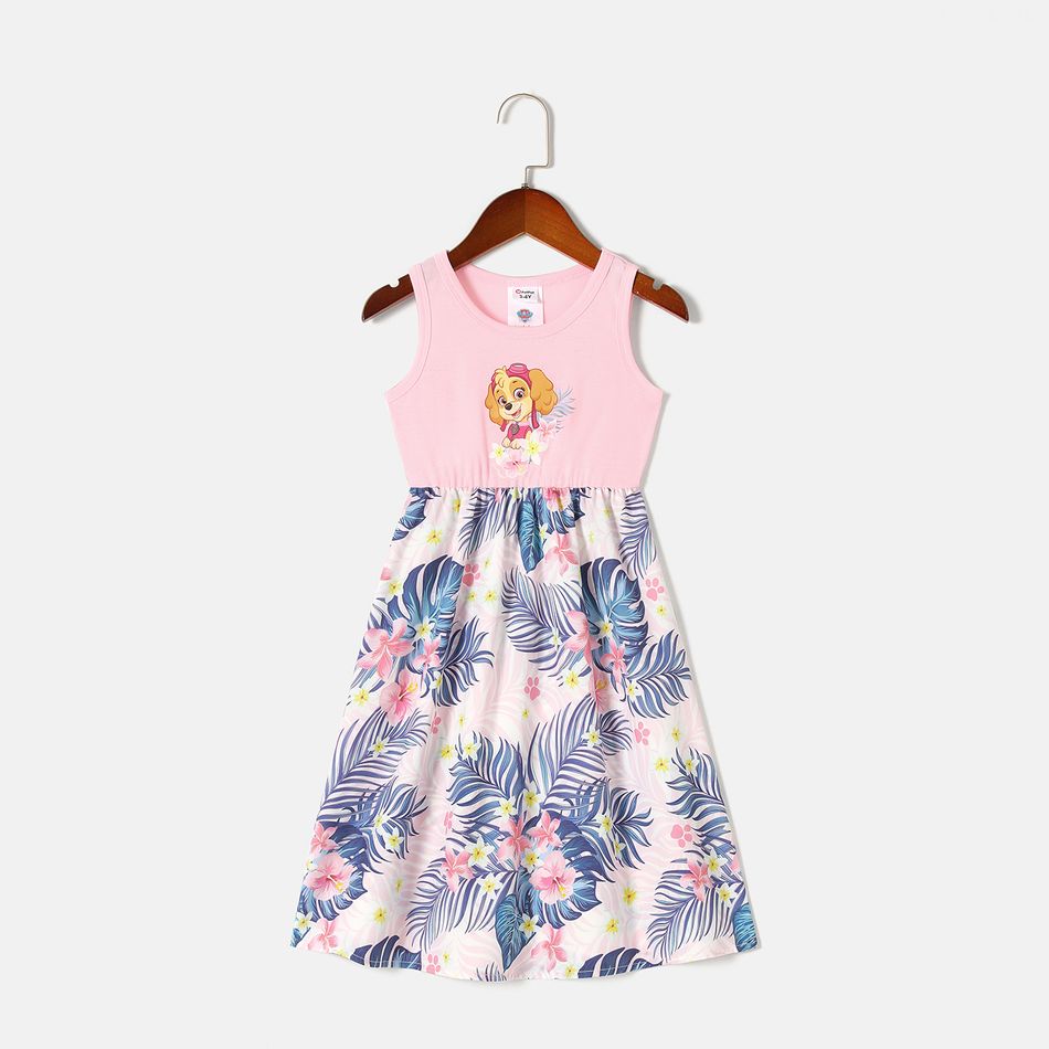 Patrulha Pata Cão Sem mangas Vestidos Mãe e eu Rosa big image 3