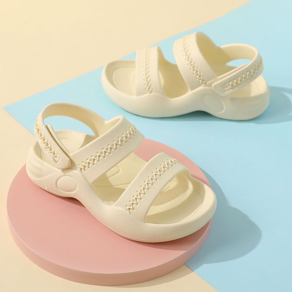 Toddler / Kid Topstitching Graphic Velcro Beach Shoes Beige