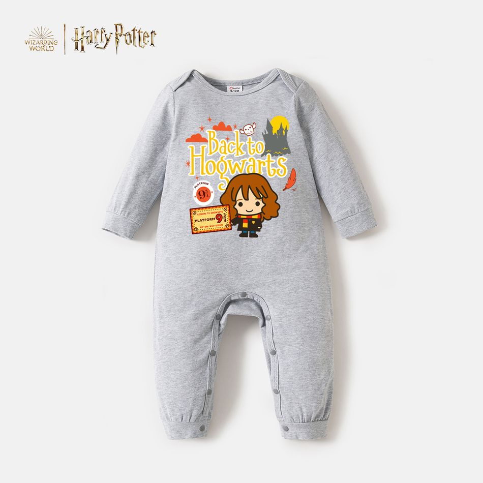 Harry Potter Baby Boy/Girl Hogwarts  Cotton Jumpsuit Grey