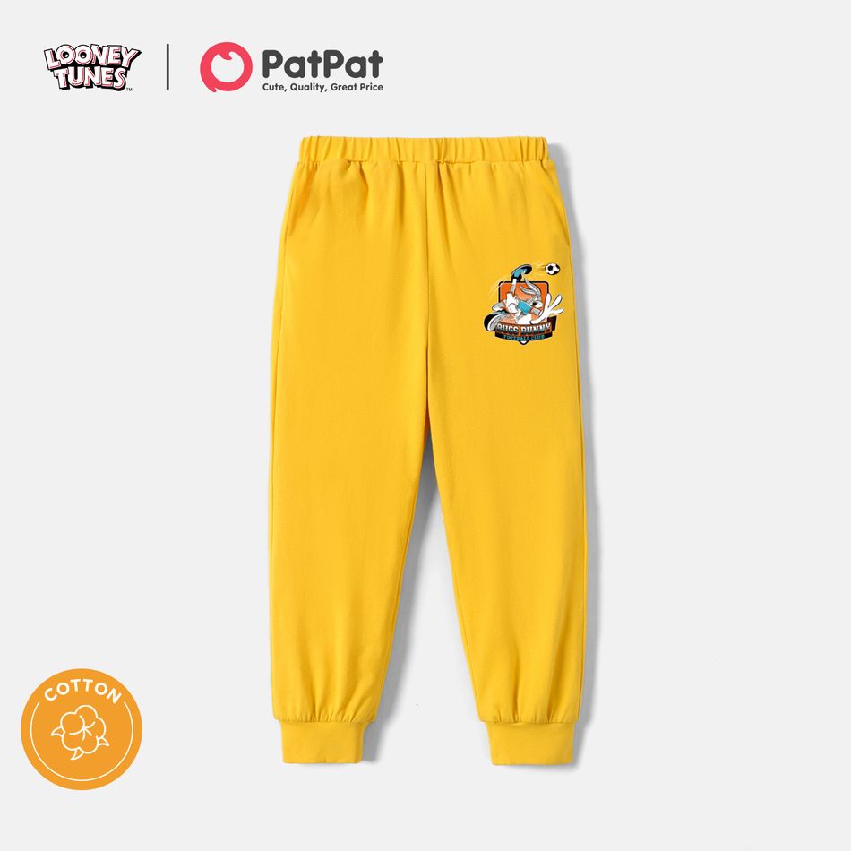 Looney Tunes Toddler Boy/Girl Letter Animal Print Elasticized Cotton Pants Yellow