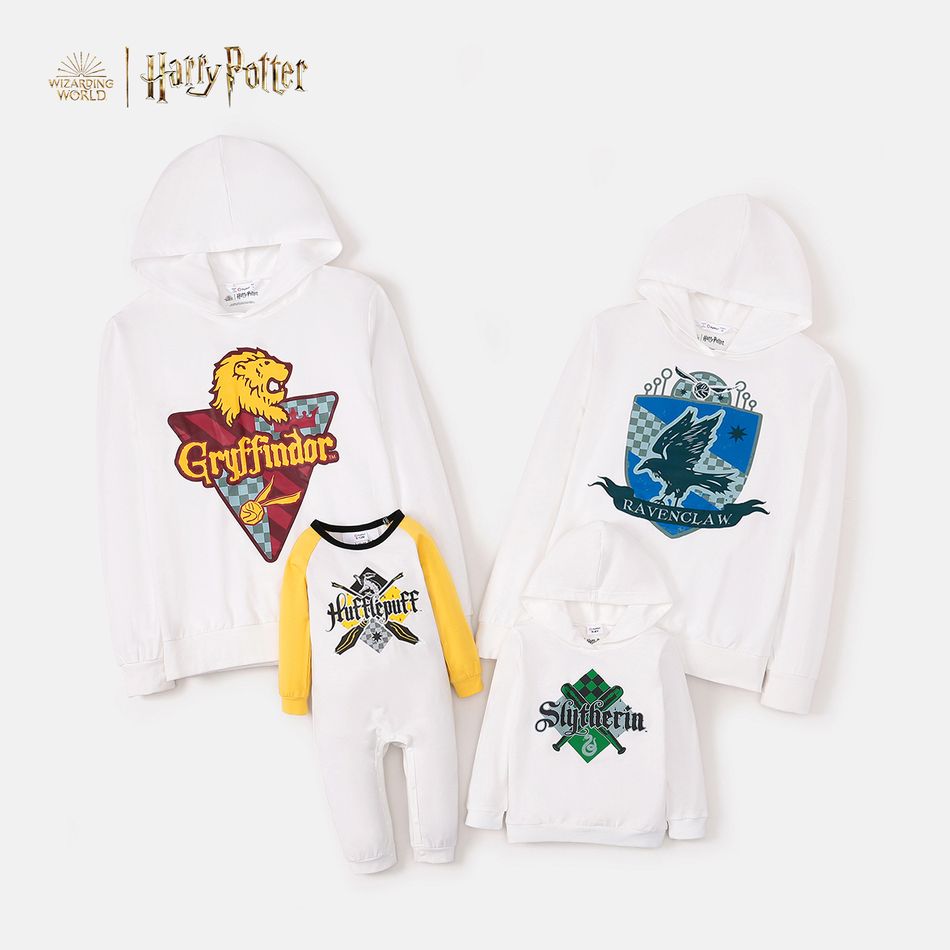 Harry Potter Familie passende Kapuzen-Sweatshirts aus Baumwolle weiß