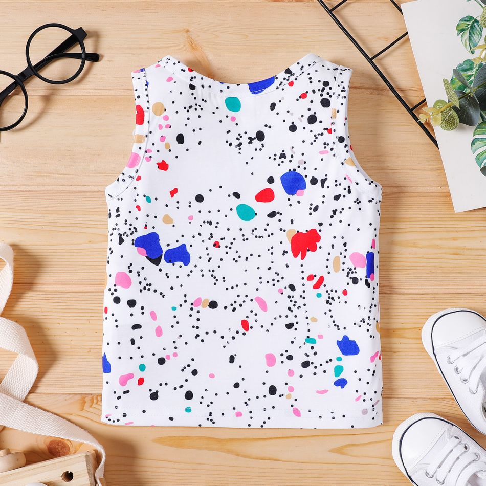 Baby Boy All Over Colorful Dots Letter Print Tank Top Colorful big image 2