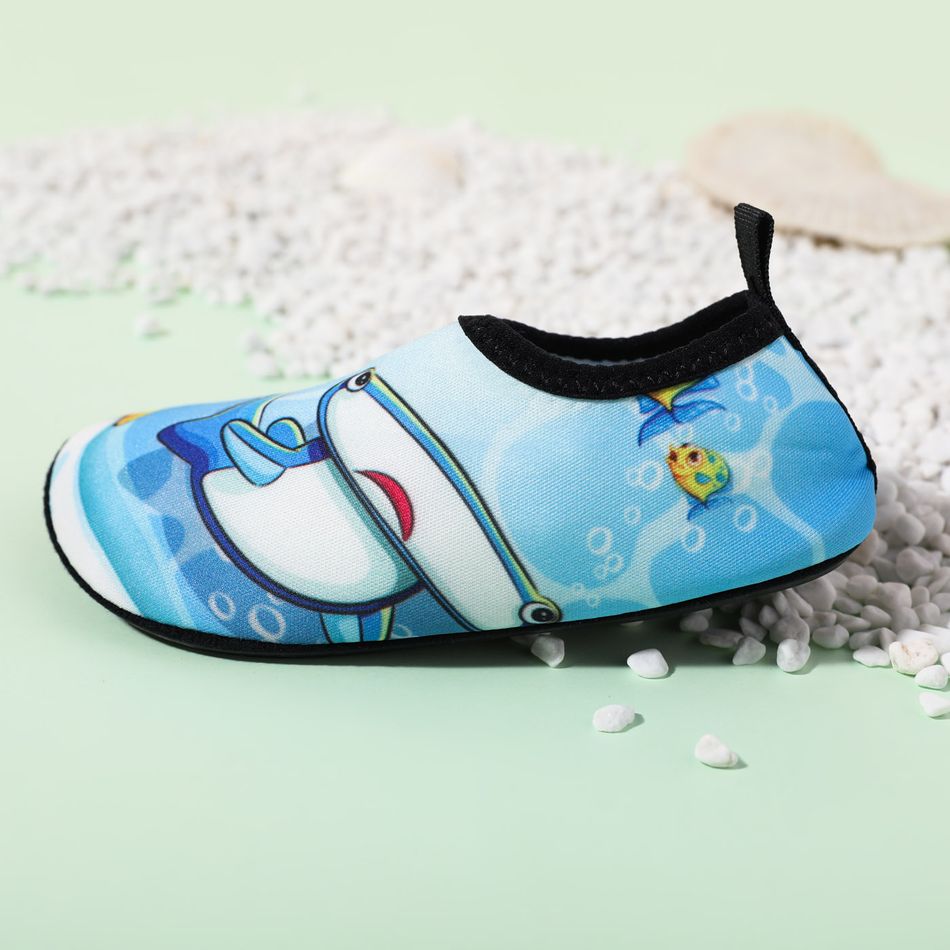 Toddler / Kid Animal Pattern Lightweight Slip On Water Shoes Light Blue big image 5