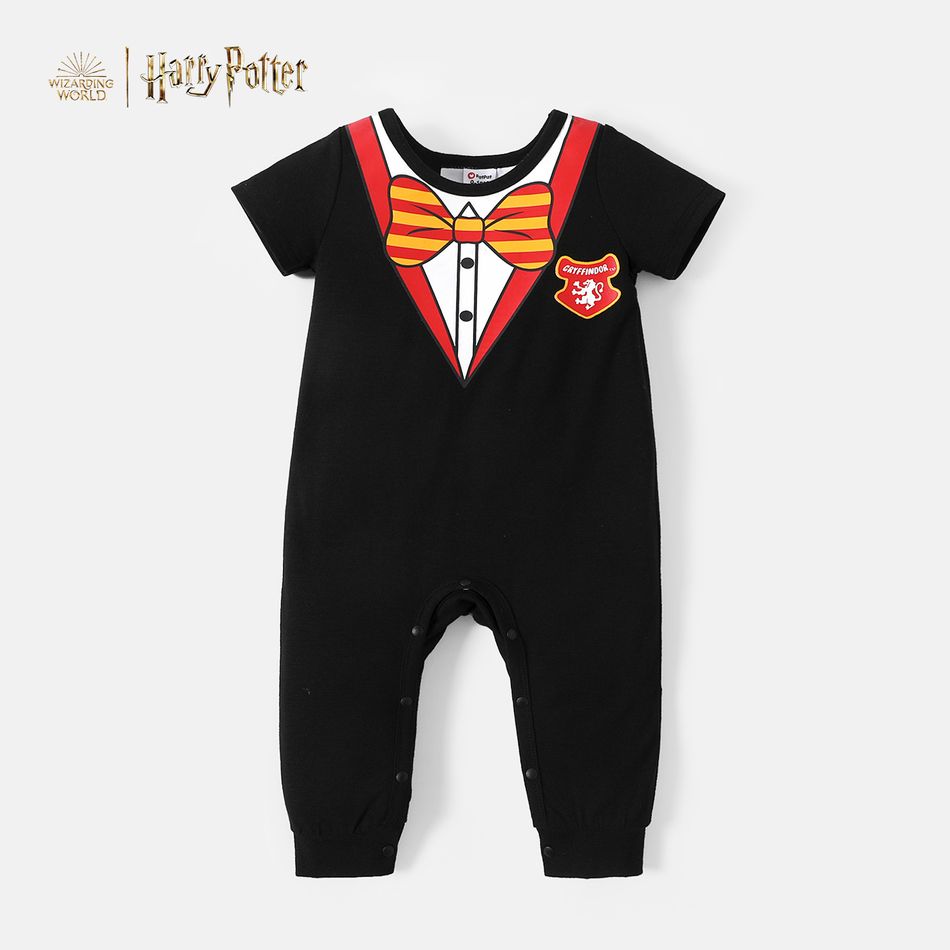 Harry Potter Baby Boy/Girl Graphic Short-sleeve Jumpsuit Black big image 1