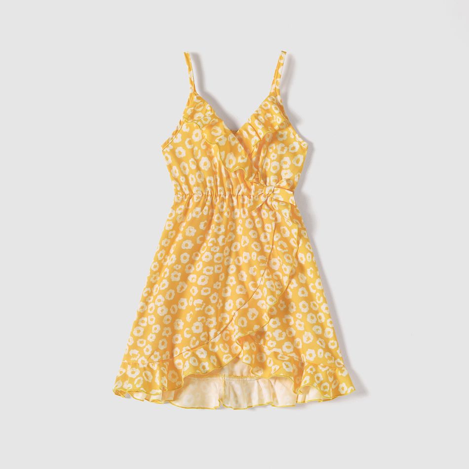 Look de família Flores isoladas Manga cava Conjuntos de roupa para a família Conjuntos Amarelo big image 4